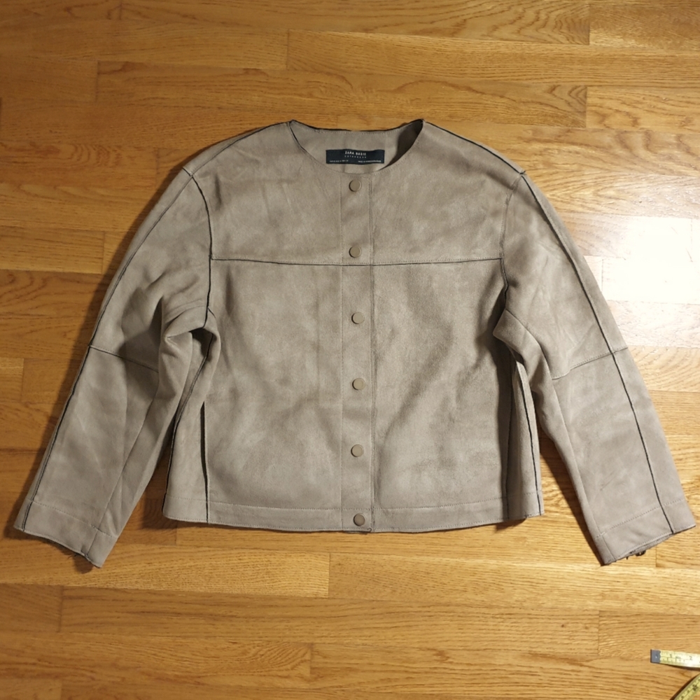 ZARA Biege Boxy Winter Jacket